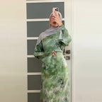 Printed Simple Dress Abaya