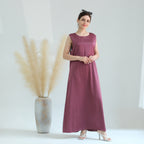 Solid Color Abaya Dress