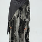 Colorful Printed Cardigan Abaya
