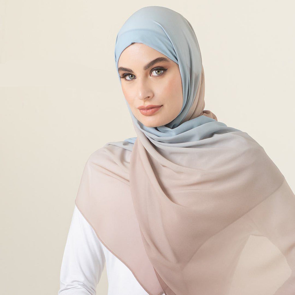 Gradient Color Chiffon Hijab