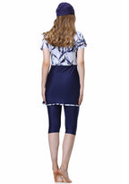 Printed Short Sleeves 3PCS Swimwear Burkini