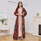 عبايات حمراء مطبوعة