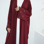 Beaded Bow Cardigan Abaya