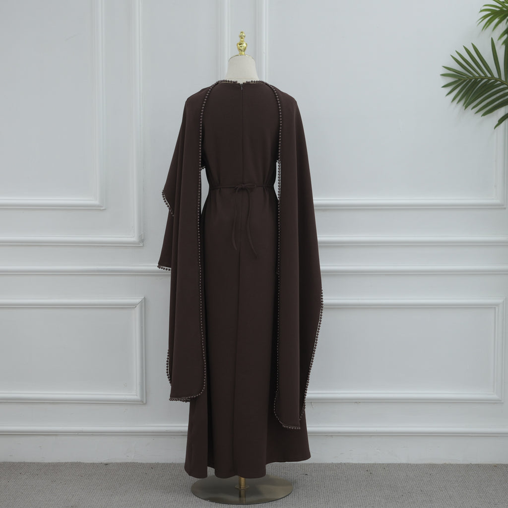 Luxury Beaded Long Sleeve Dress Set