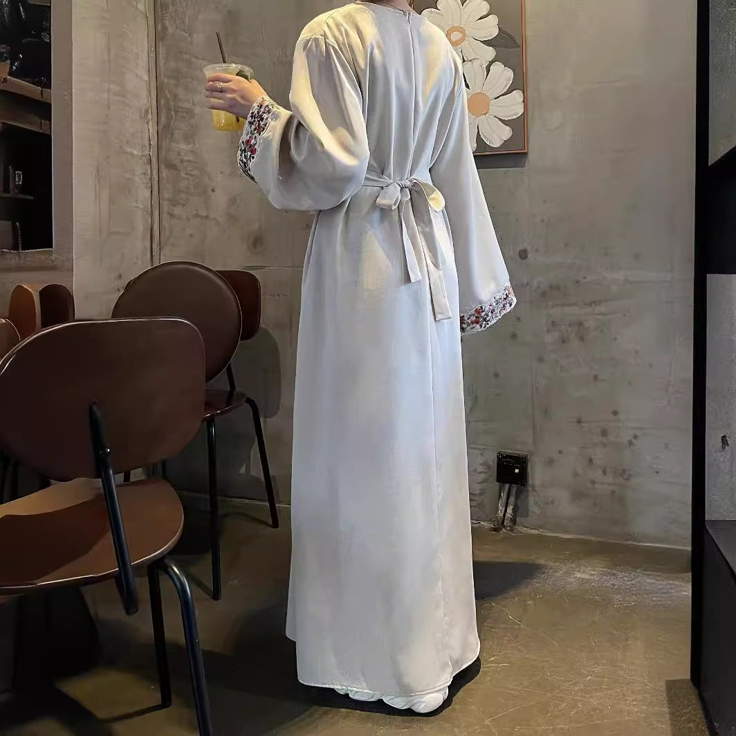 Linen Embroidery Dress