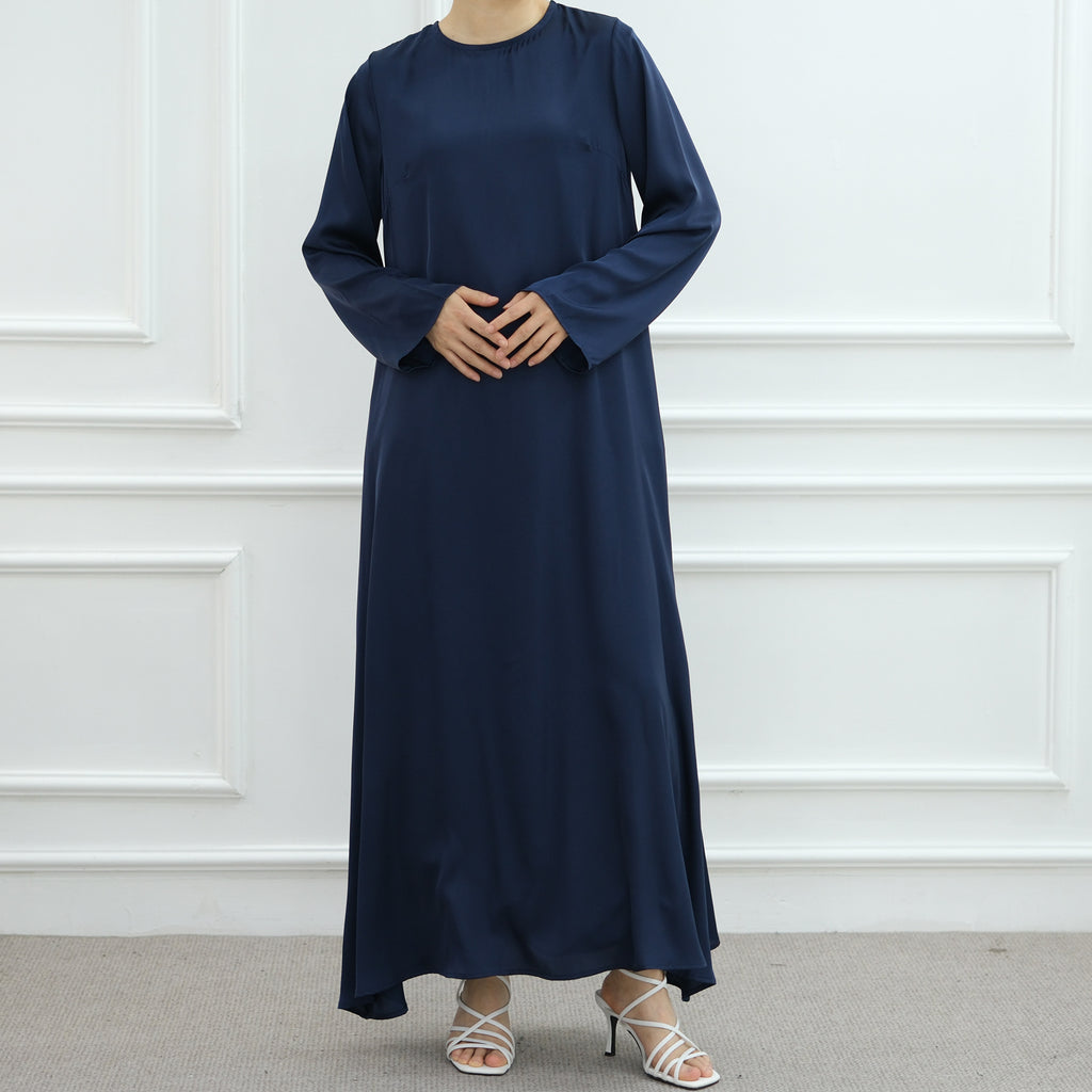 Solid Color Simple Dress Abaya