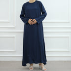 Solid Color Simple Dress Abaya