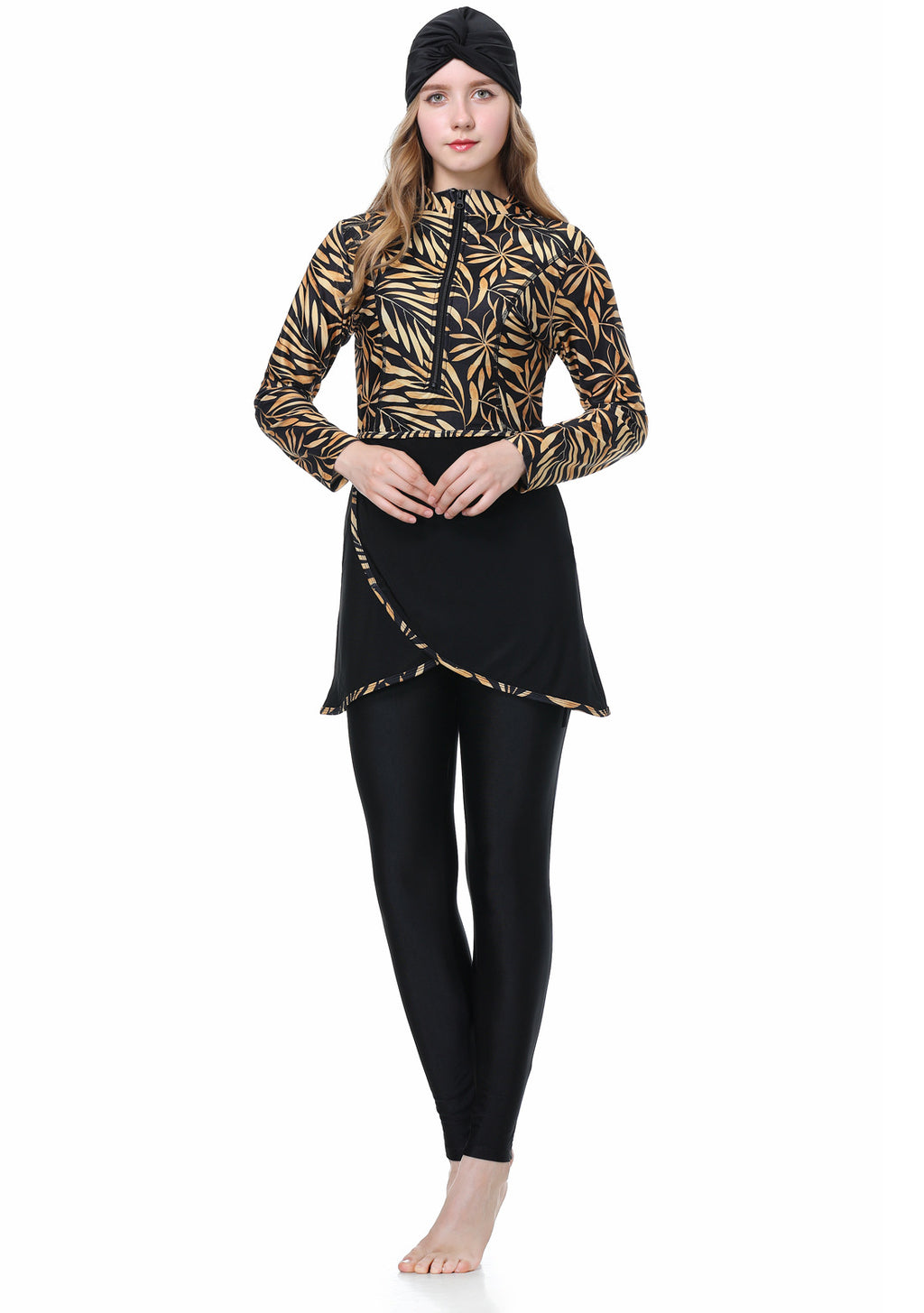 Colorful Pattern 3PCS Swimwear Burkini