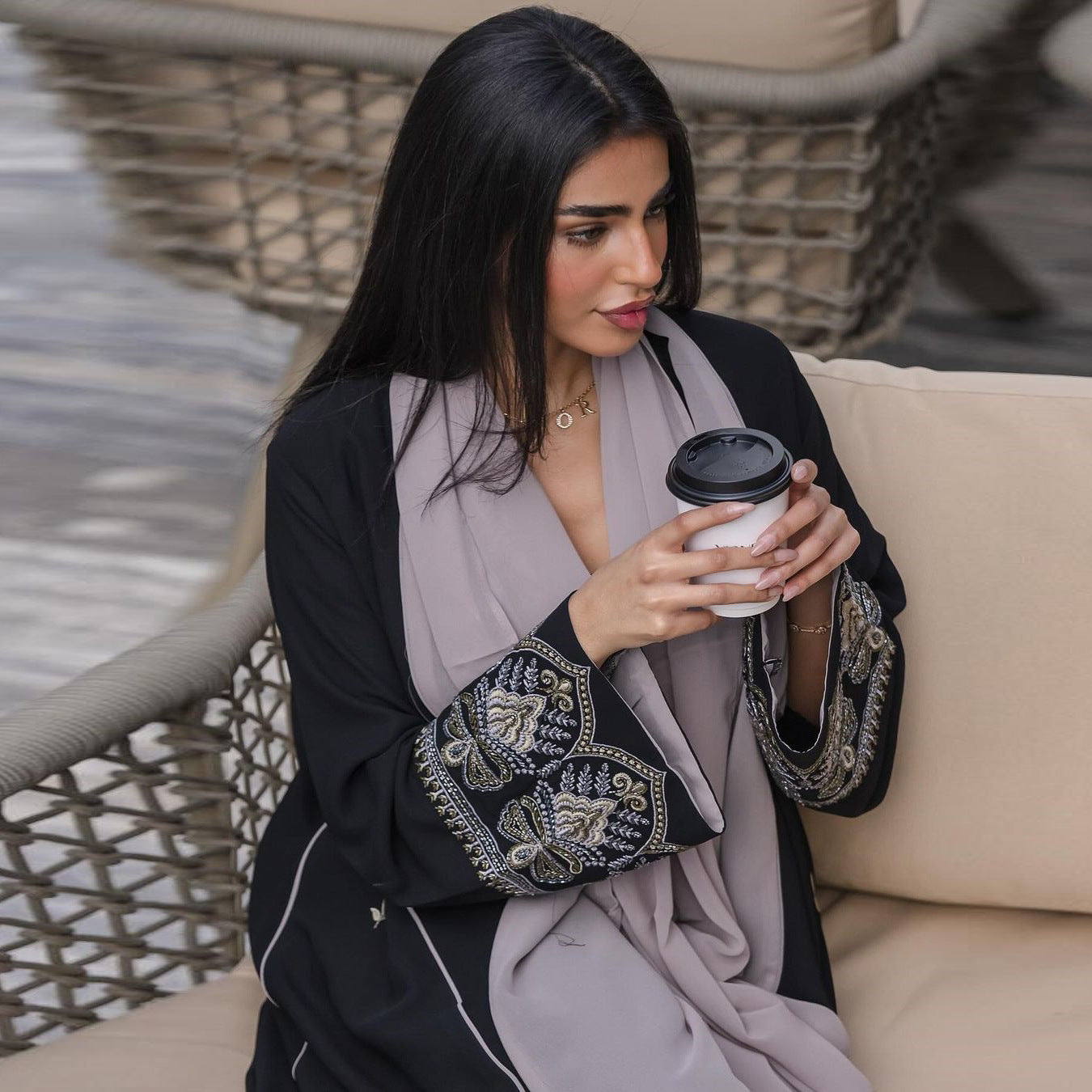 Embroidered Forsan Fashion Abaya