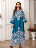 Mesh Vintage Style Floral Kaftan