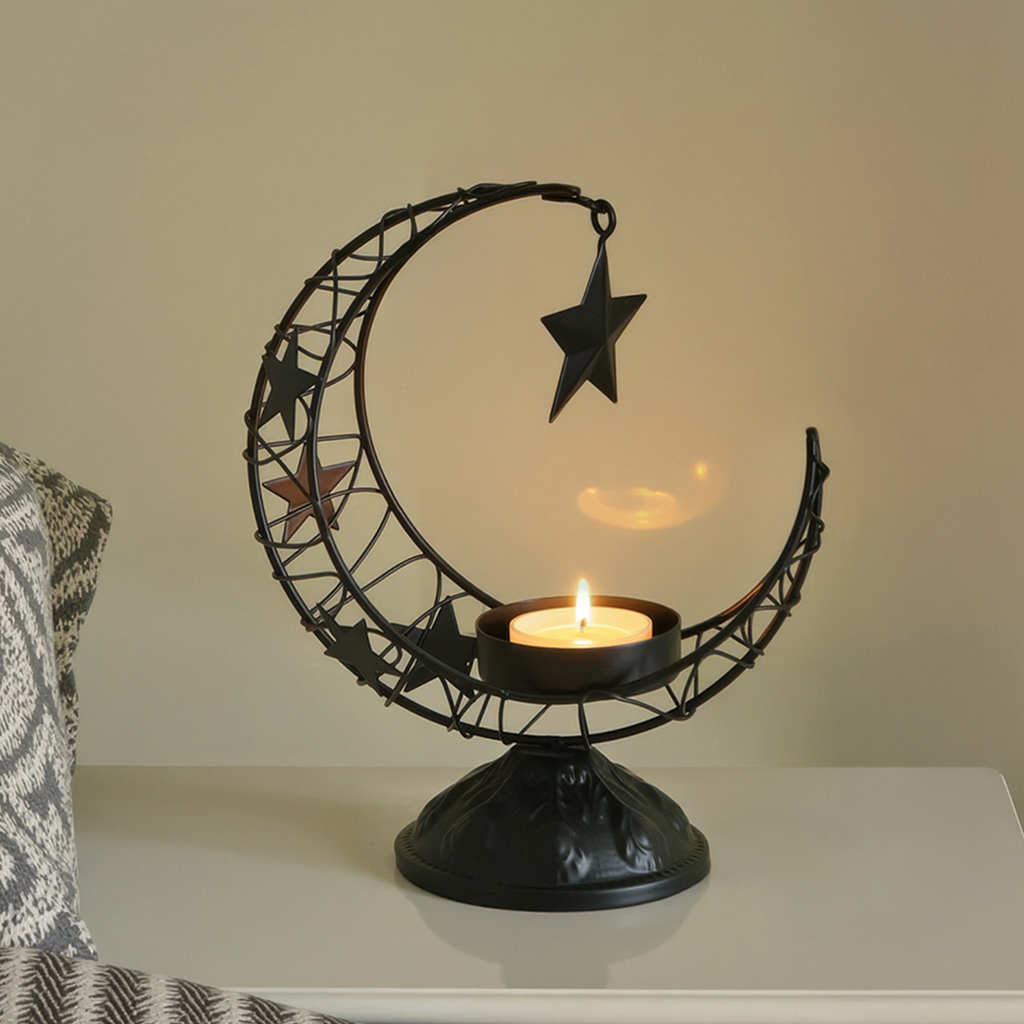 Crescent Moon Metal Incense Holder