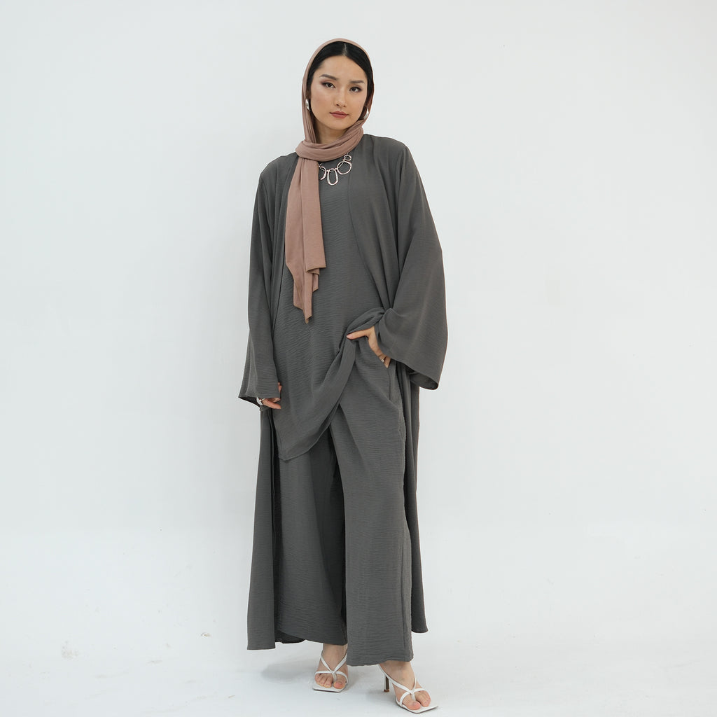 3 Pcs Solid Color Pants Suit