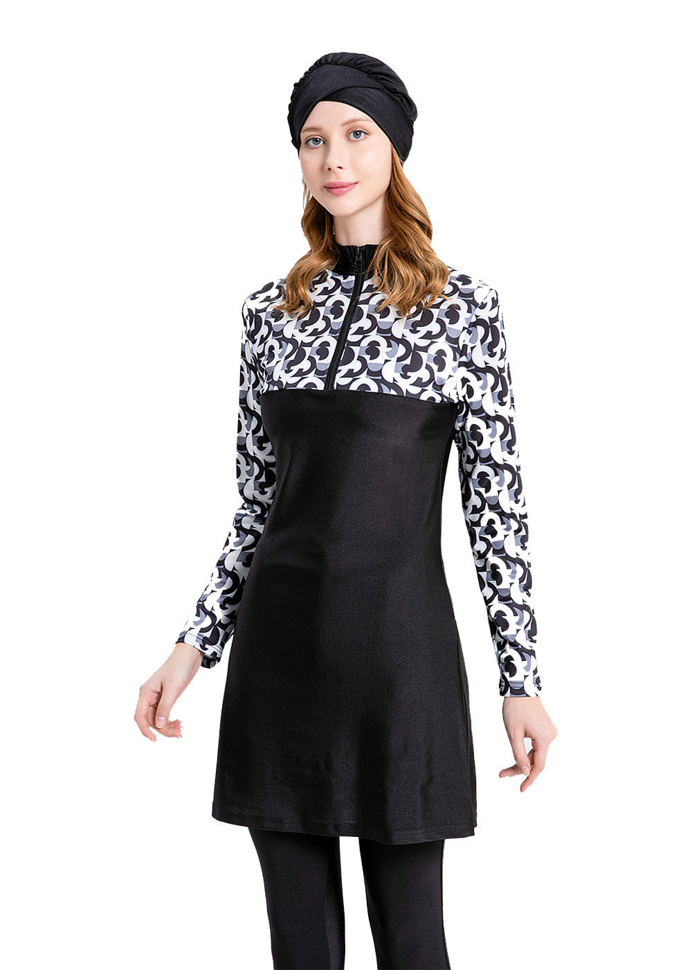 Colored Printing 3PCS Swimwear Burkini