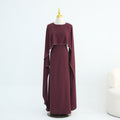 Pearl Beaded Satin Abaya Dress