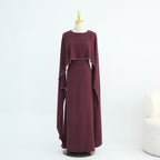 Pearl Beaded Satin Abaya Dress