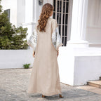 V Neck Retro Abaya