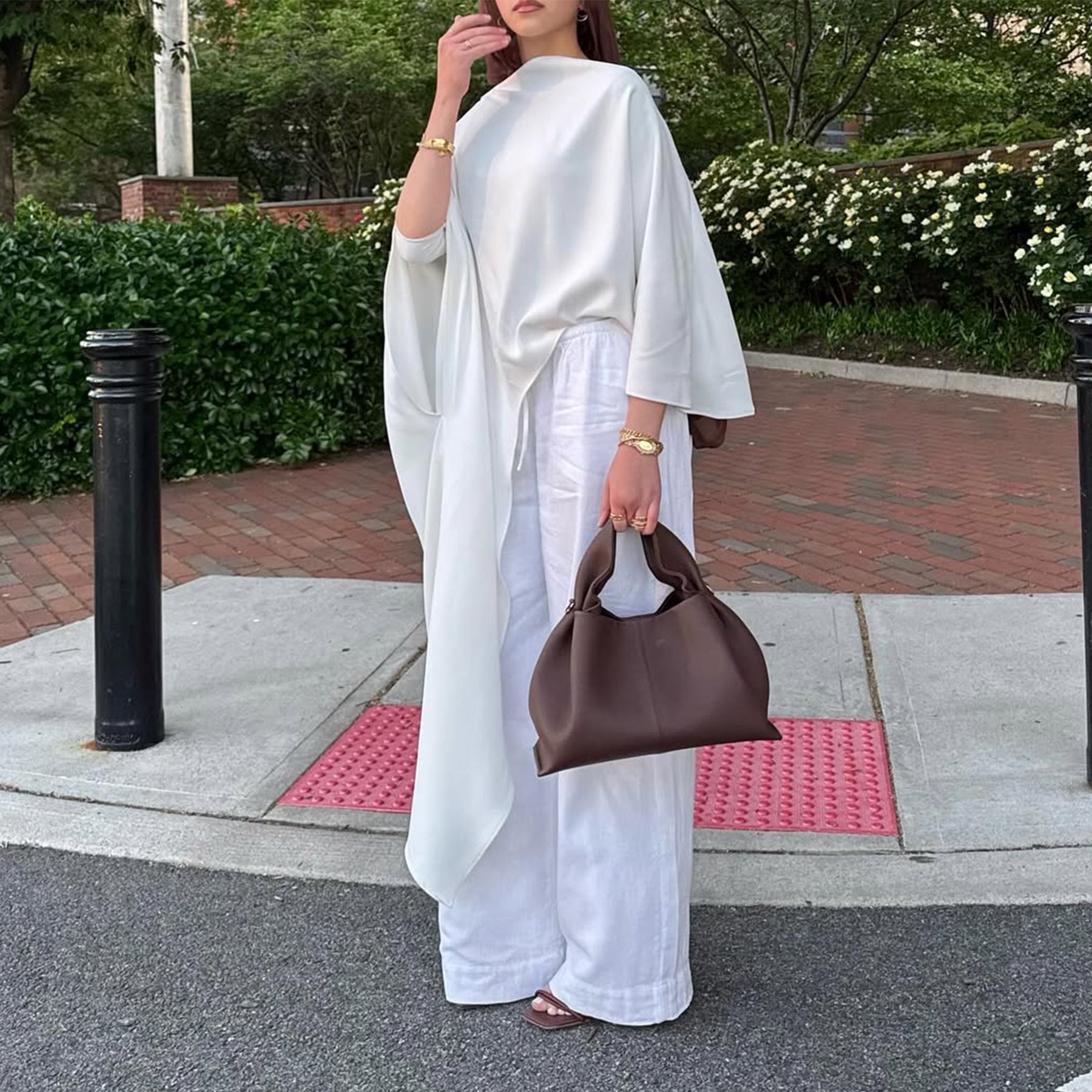 Minimalist Solid Color Asymmetrical Top