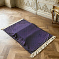 Extra Thick Plush Prayer Rug with Knee Cushion - Purple