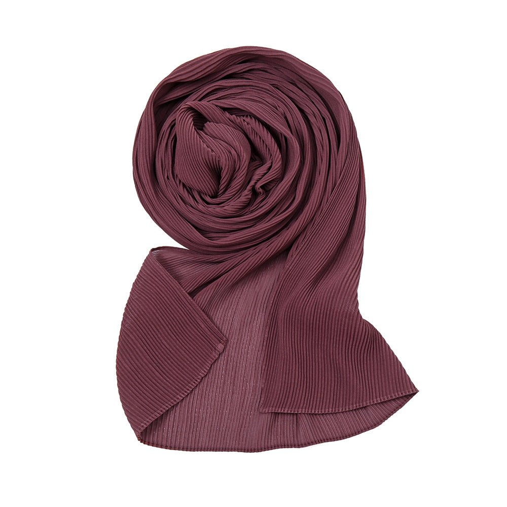 bead Chiffon Pleats Hijab