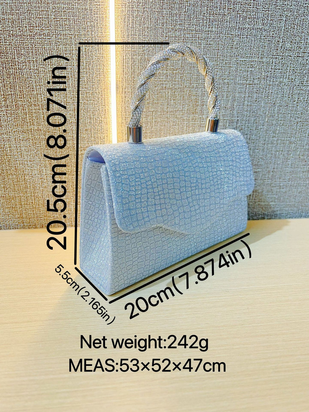 Ladies Rhinestone Glitter Handbag