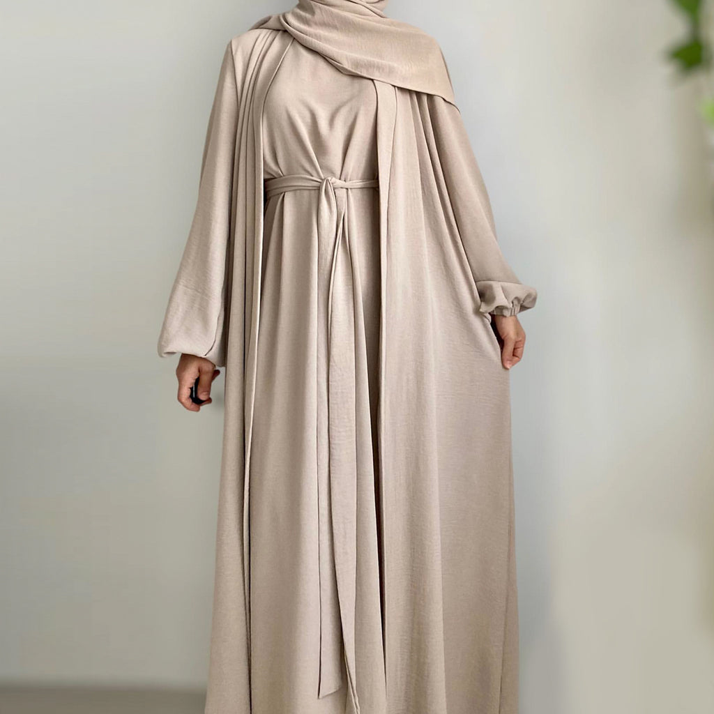 Robe Cardigan Abaya With Hijab