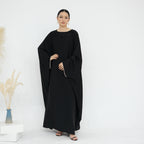 Fashion Satin  Butterfly Abaya