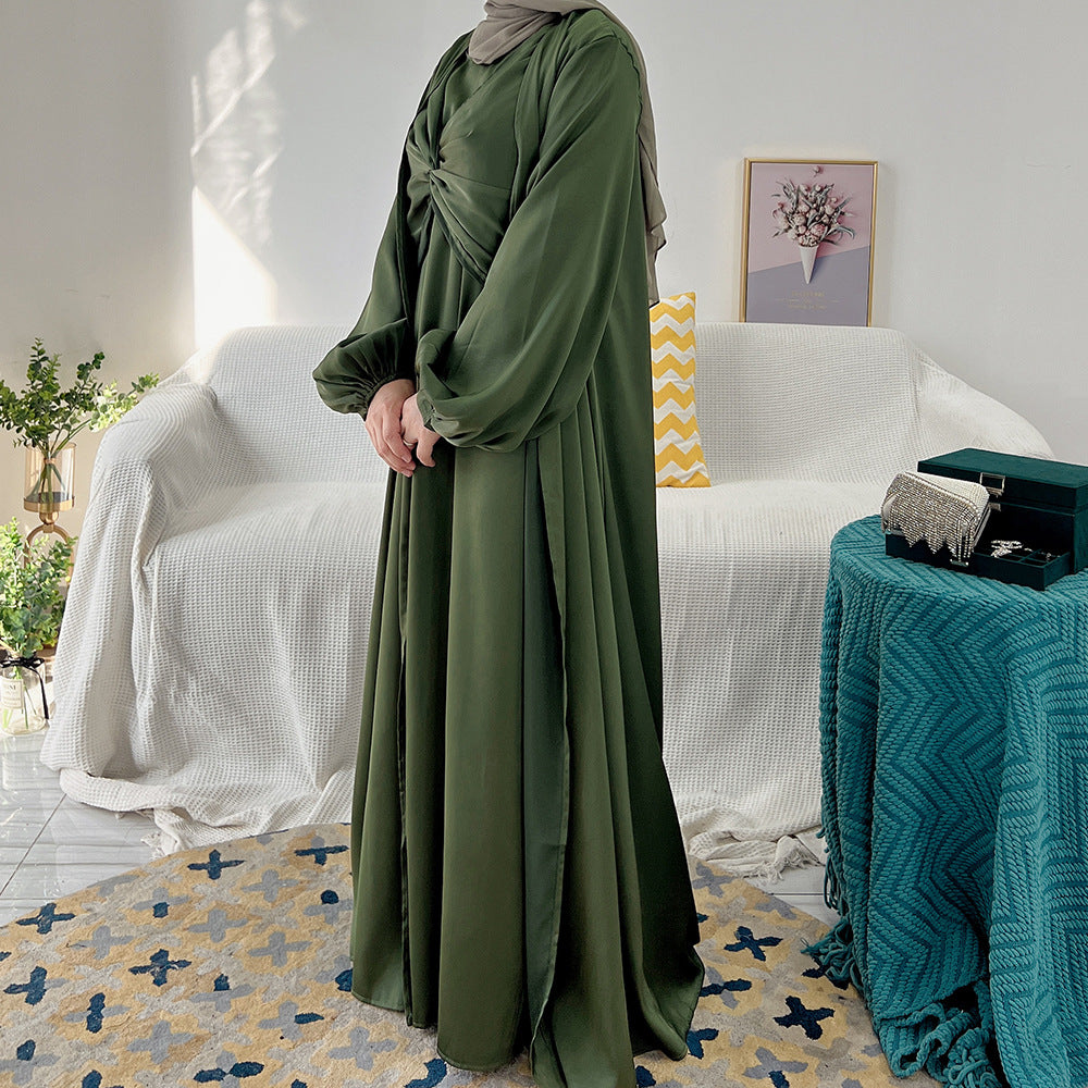 Solid Color Bowknot Sress 3 Piece Set