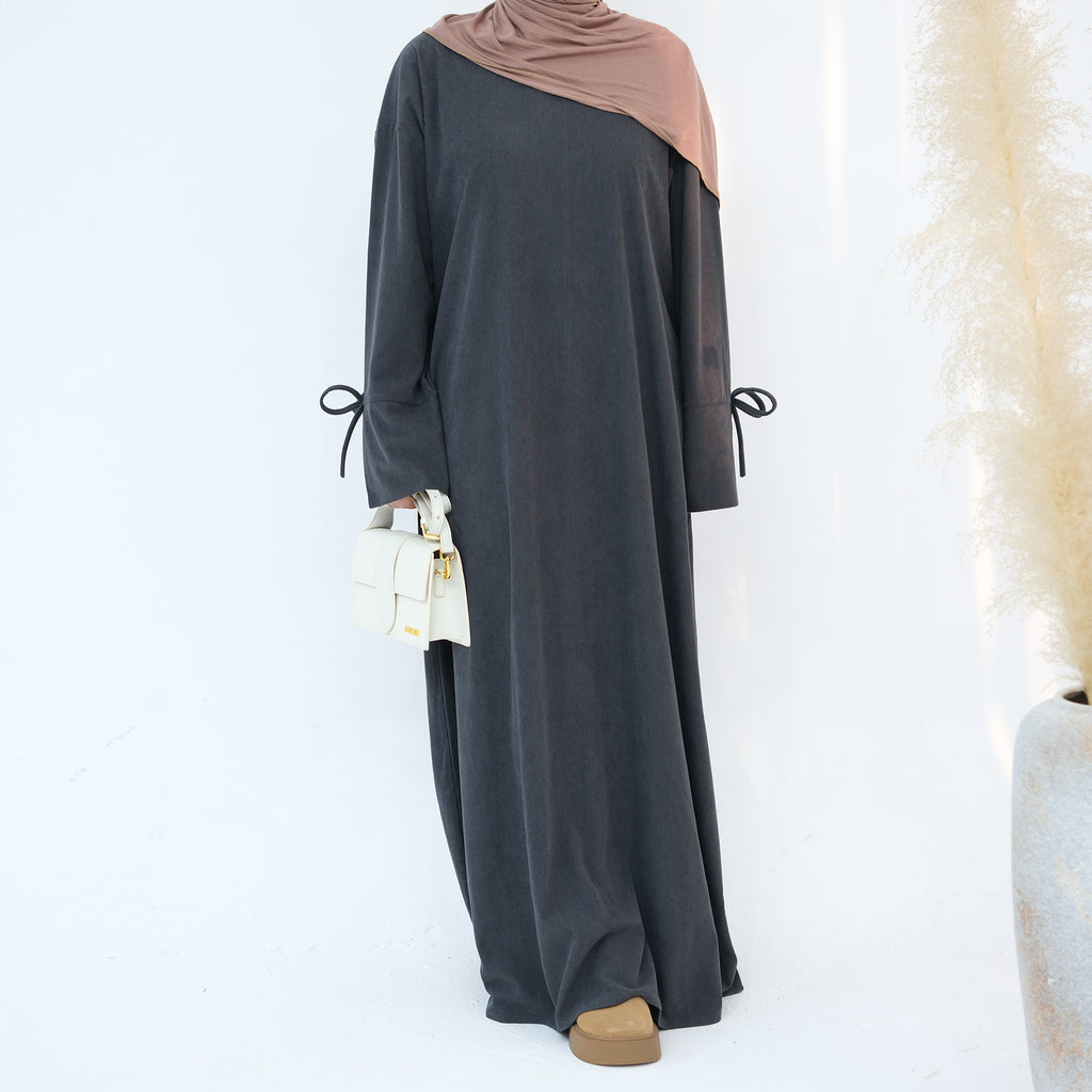 Bow Sleeve Modest Abaya Dress
