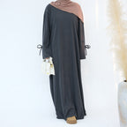 Bow Sleeve Modest Abaya Dress