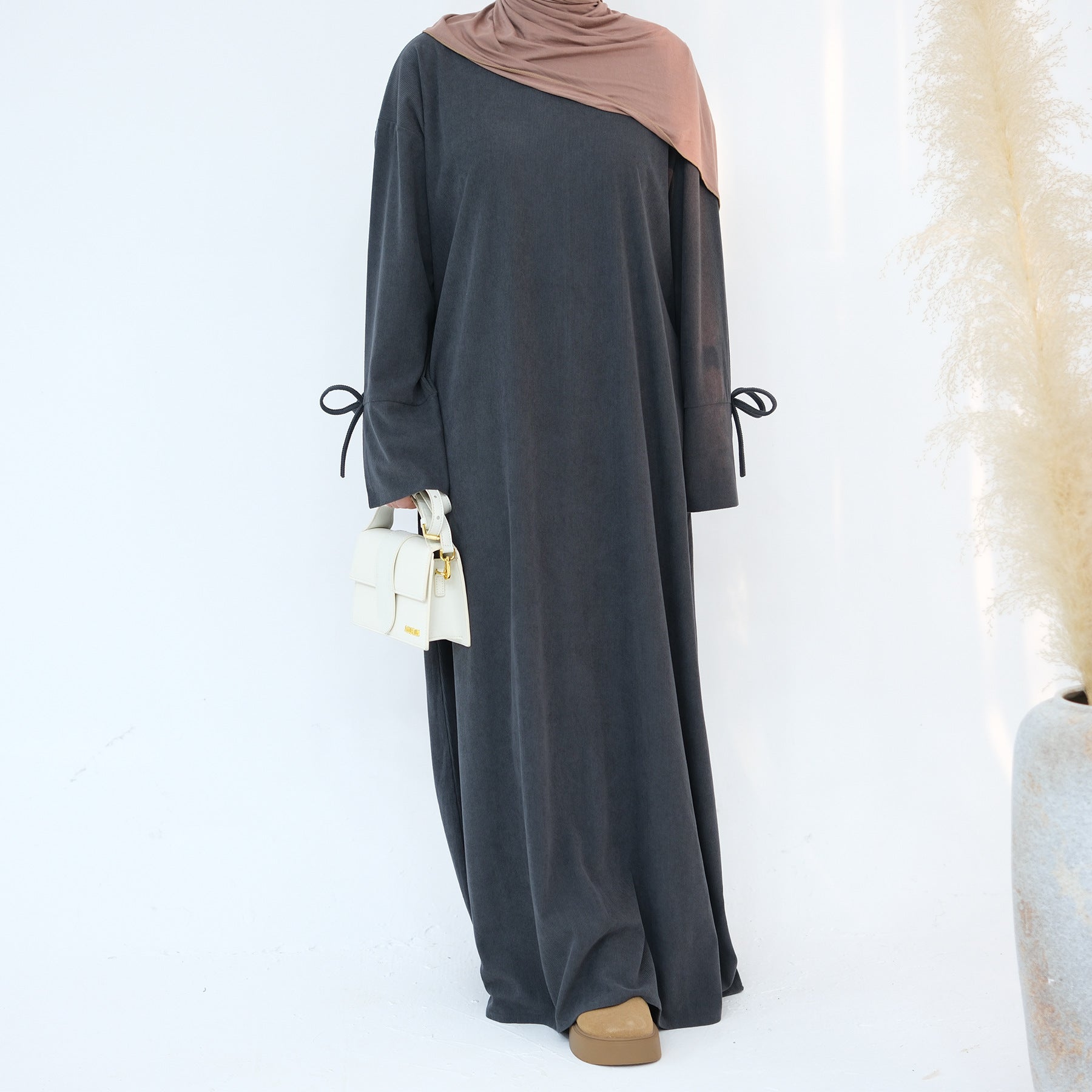Bow Sleeve Modest Abaya Dress