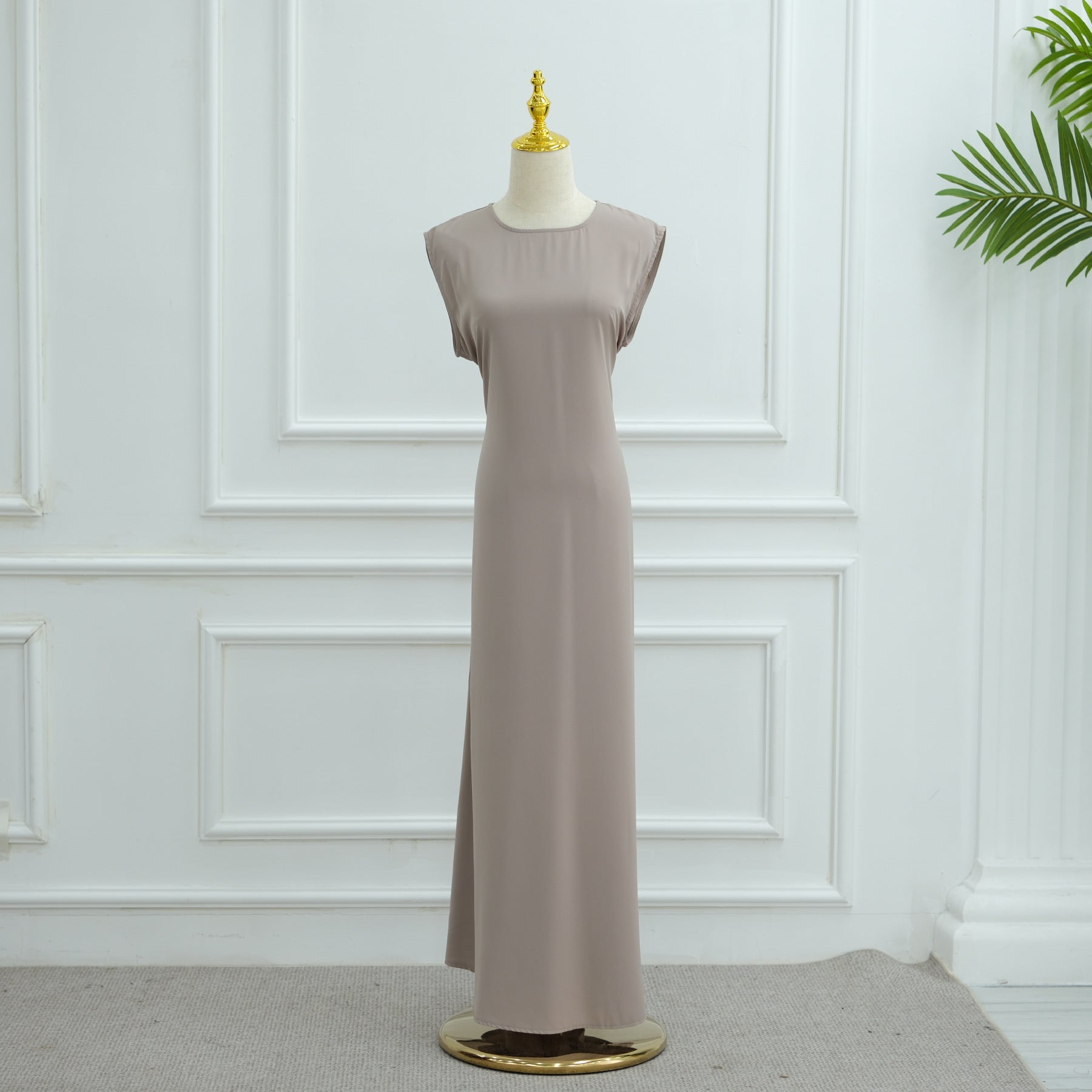 Solid Color Sleeveless Inner Dress