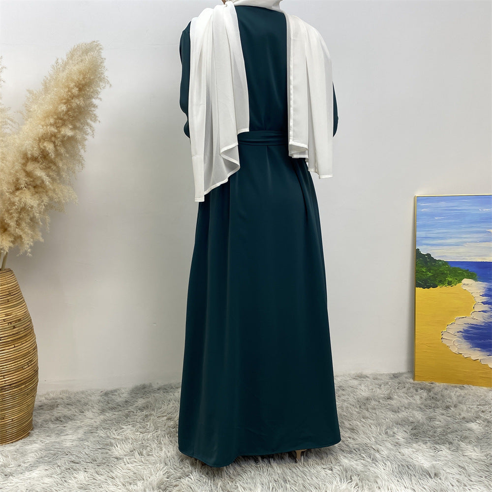 عباية مفتوحة بجيوب قابلة للارتداء على الوجهين