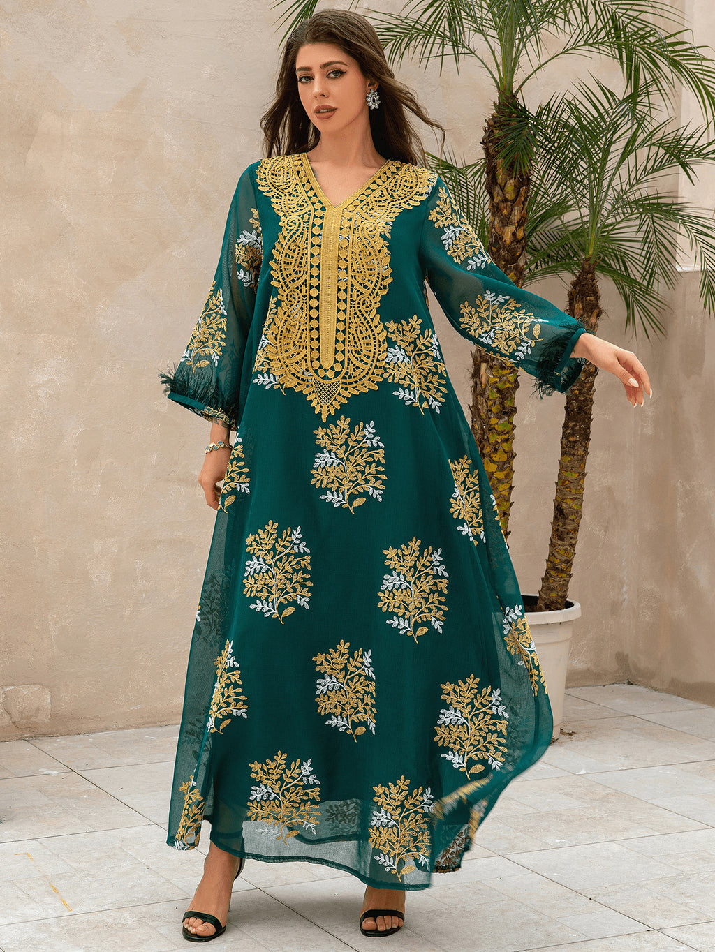 Floral Elegant Kaftan