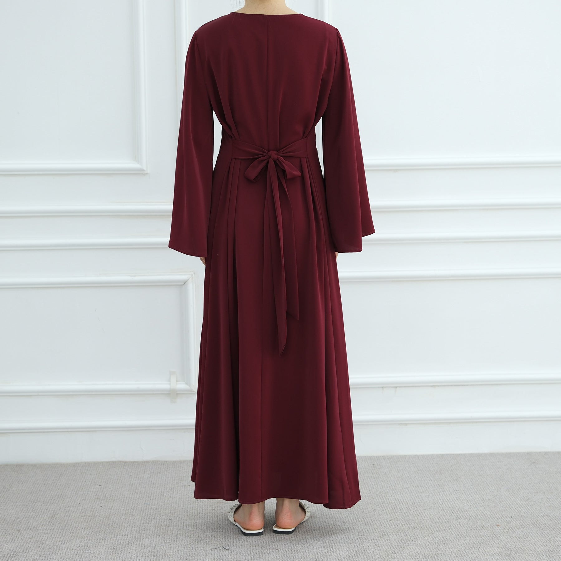 Abaya Maxi Dress with Adjustable Belt