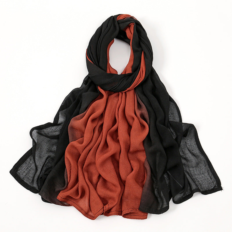 Gradient Cotton Wide Edge Modal Hijab