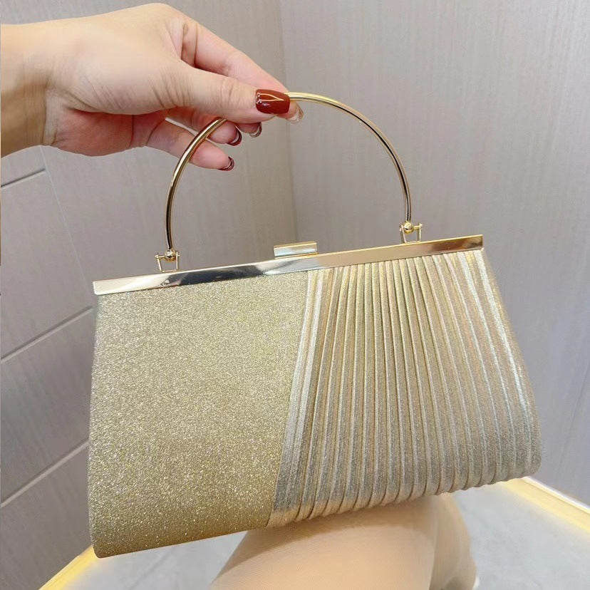 Pleated Detachable Chain Handbag