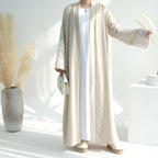 Open Abaya Embroidery Floral Dress