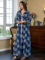 Elegant Applique Mesh Kaftan