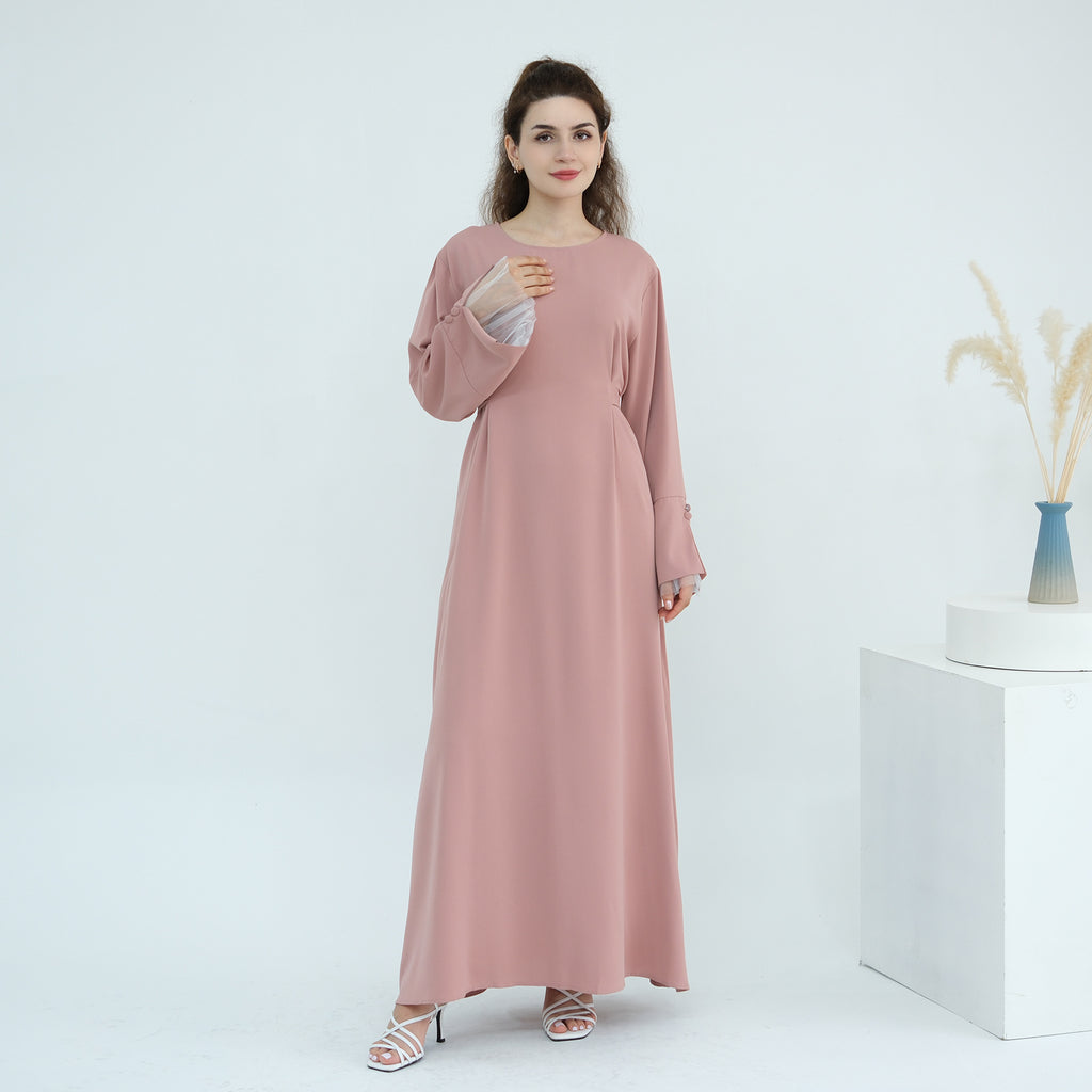 Elegant Collarless Maxi Dress