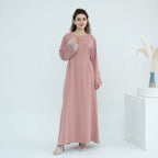 Elegant Collarless Maxi Dress
