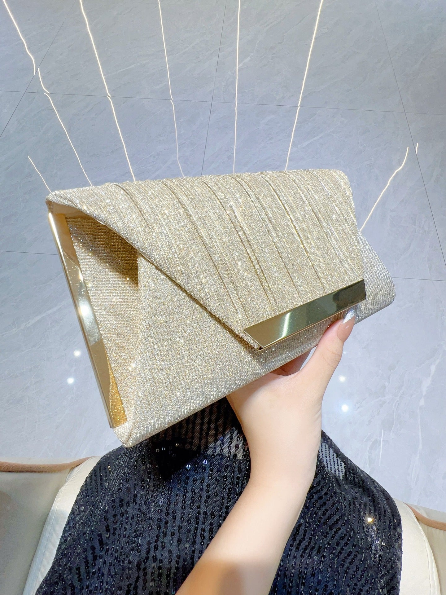 Glitter Clutch Flap Handbags