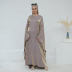 Solid Color Beaded Elegant Long Robe Abaya