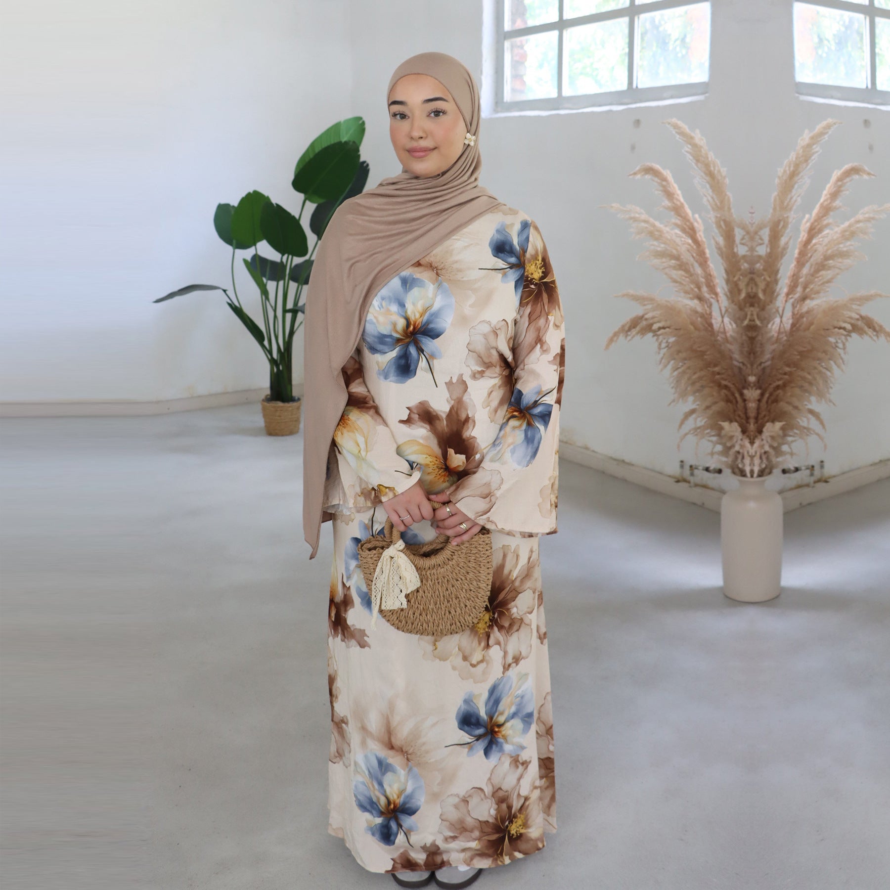 Fashion Flower Dress Abaya