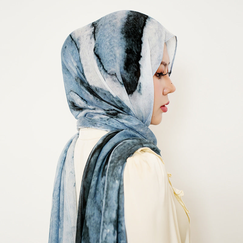 Breathable Modal Tie-Dye Hijab