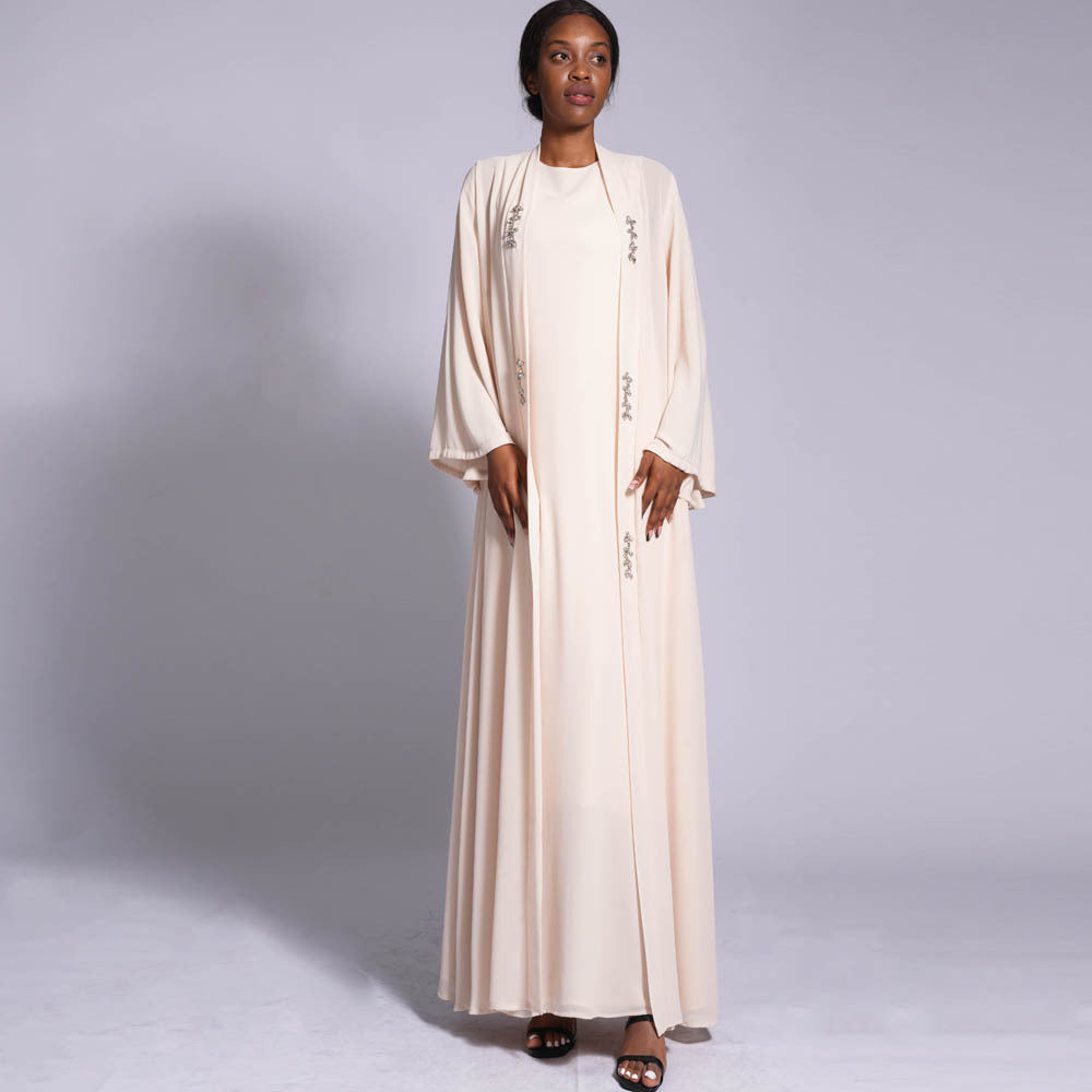 Chiffon Dress Set (Open Abaya+Inner Dress)