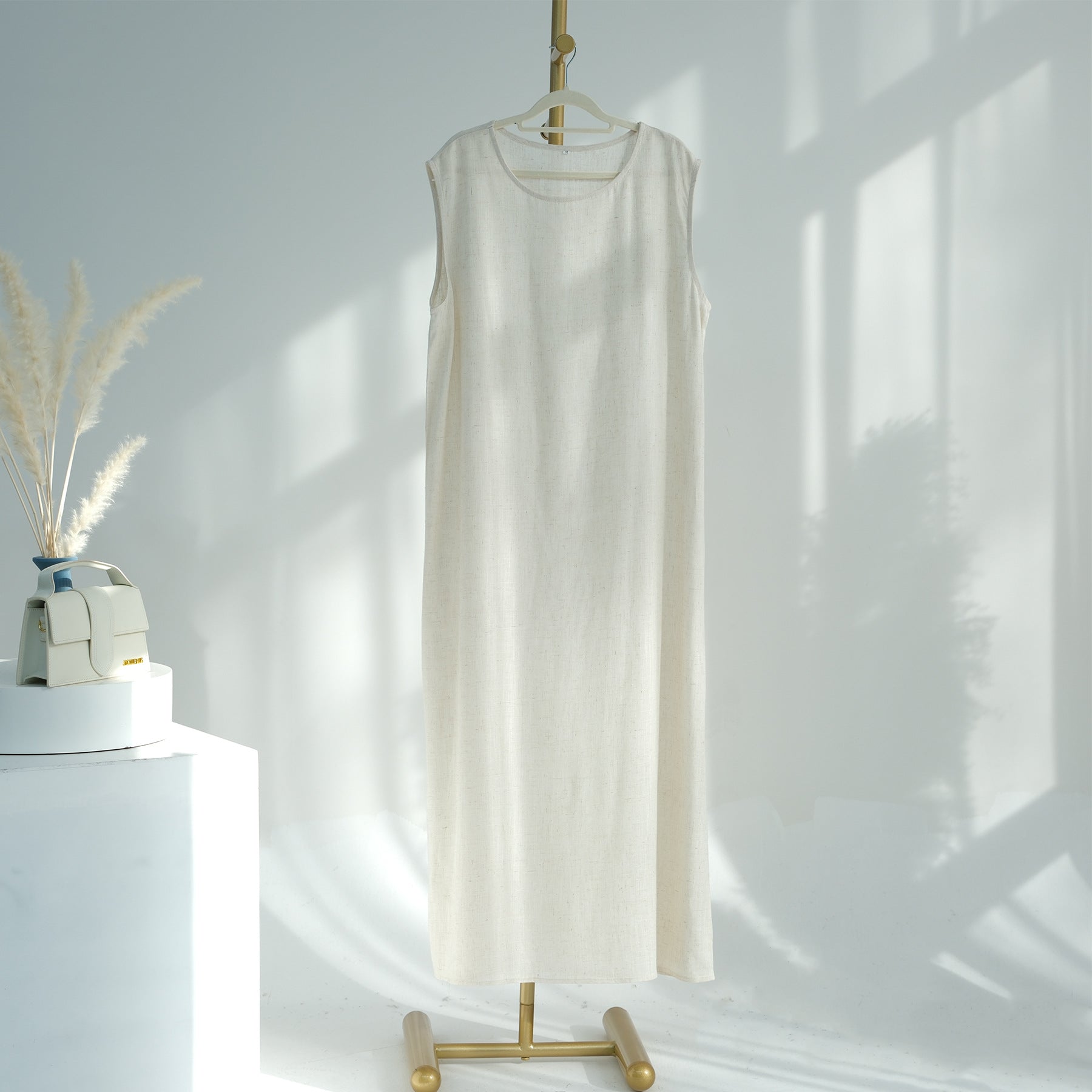 Cotton and linen Abaya Inside