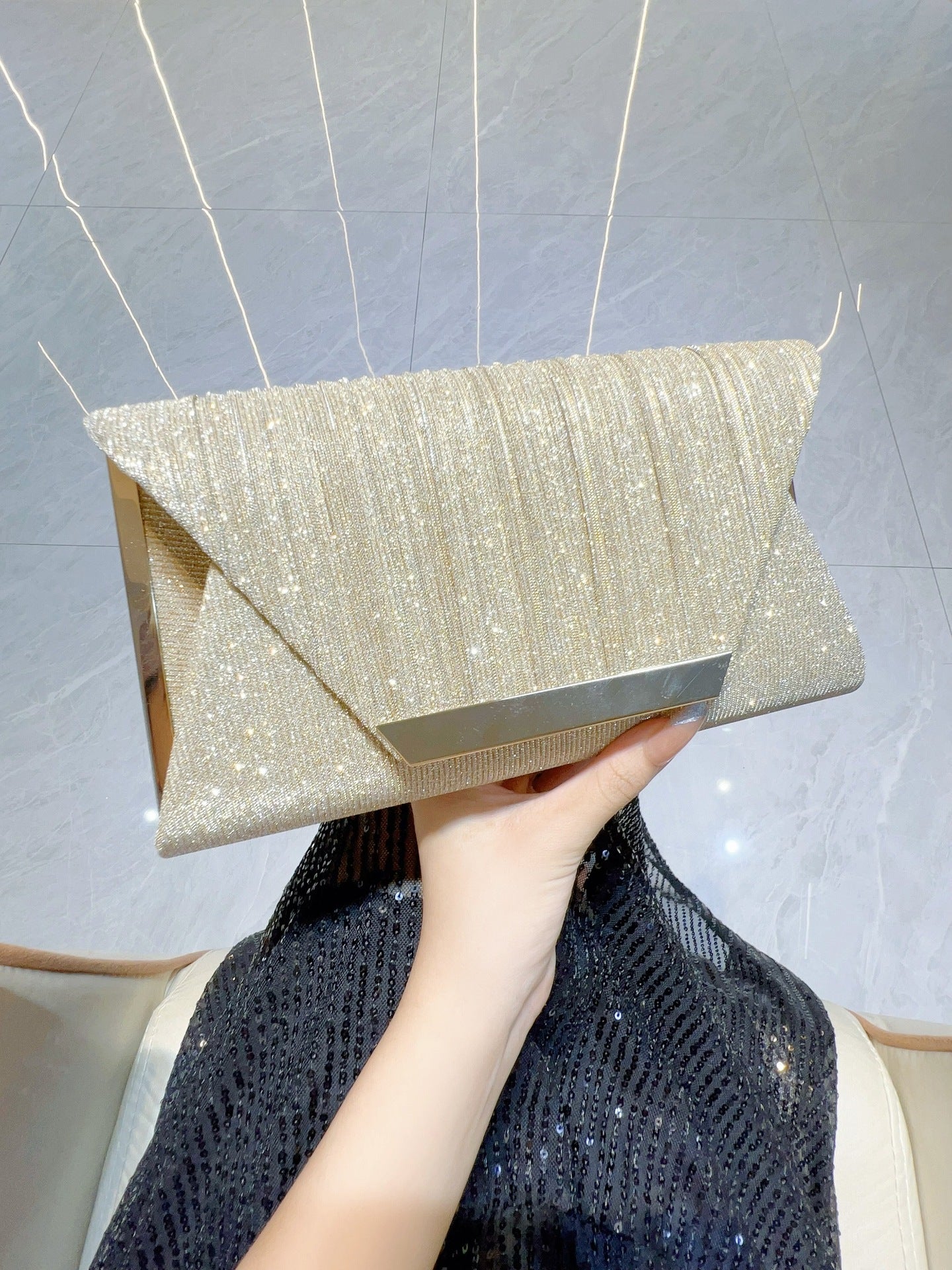 Glitter Clutch Flap Handbags