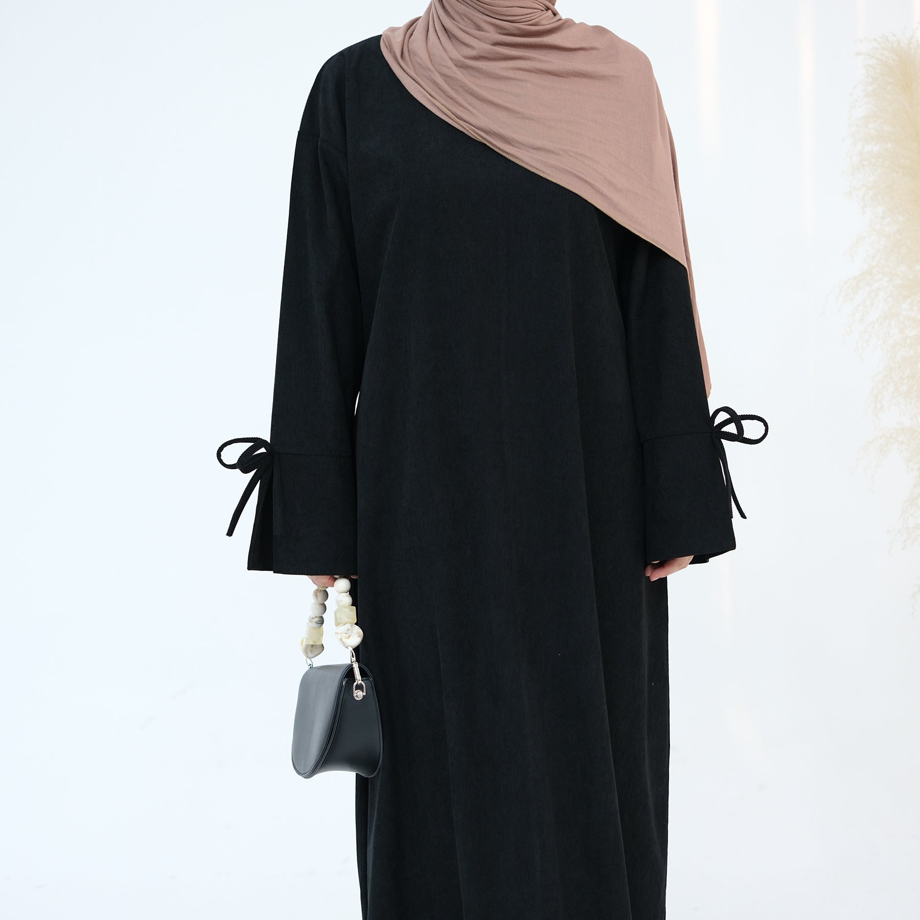 Bow Sleeve Modest Abaya Dress