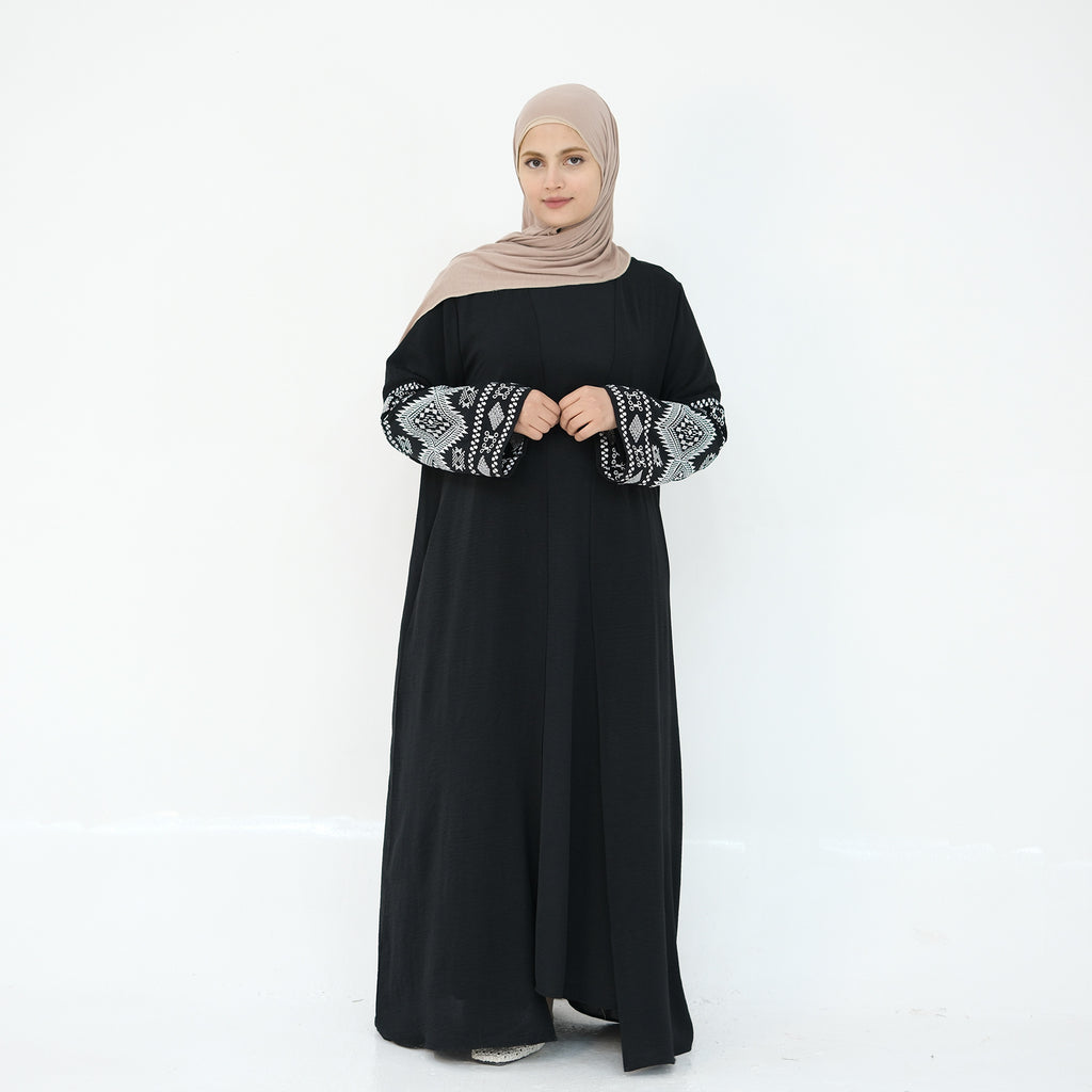 Women Embroidery Kimono Ramadan Abaya