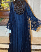 2 Pcs Shimmer Lace Abaya